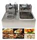 110v2 In1 Multifunctional Noodle Cooking Machine Countertop Deep Double Cylinder