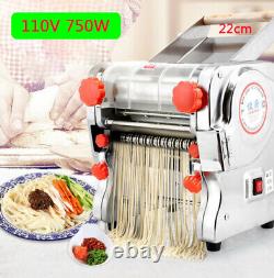 110V 22cm Electric Pasta Press Maker Noodle Machine Dumpling Skin +2/6mm Cutter