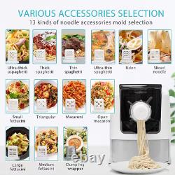 110V Electric Automatic Pasta Ramen Noodle Maker Machine with 13 Different Shapes