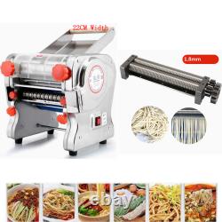 110V Electric Pasta Maker Stainless Steel Noodles Roller Machine Home Restaurant