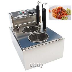 110V Noodle Cooking Machine 2 Hole Commercial Pasta Makers with Pasta Baskets