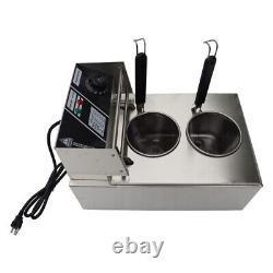 110V Noodle Cooking Machine 2 Hole Commercial Pasta Makers with Pasta Baskets