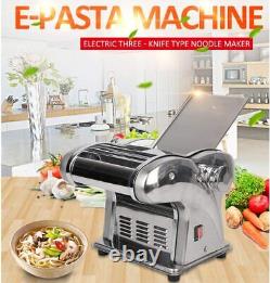 110V Stainless Steel Electric Pasta Maker Machine Dough Cutter with1/2/3/4 Knives