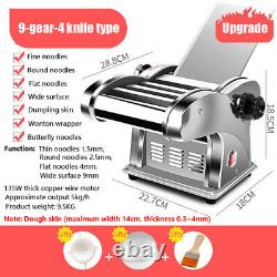 220V Commercial Home Electric Noodle Machine Pasta Skin Maker Machine 4 Knives