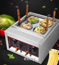220V Commercial Pasta Cooker 4 Holes Noodle Cooking Machine 4 Basket Pasta Maker