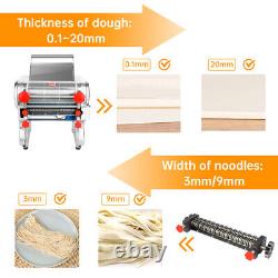 24cm Stainless Steel Pasta Maker Machine Electric Noodle Dough Roller 3mm/9mm