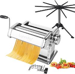 2 in 1 Pasta Maker with Pasta Rack, Pasta Machine with 9 Dough Rollers