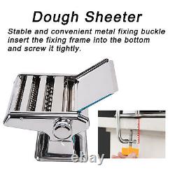 3 Blade Noodle Maker Manual Pasta Machine Stainless Steel Dough Sheeter NEW