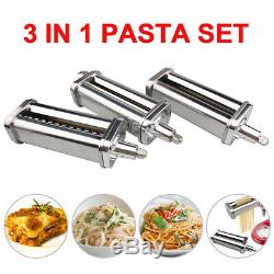 3pcs Steel Pasta Maker Machine Roller Cutter For Kitchen Aid Mixer Attachment