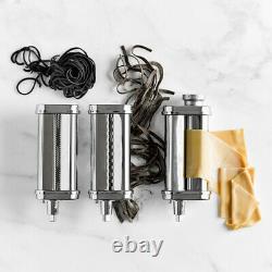 3x Pasta Maker Machine Roller Cutter Set For Kitchen Aid Mixer Steel Attachment