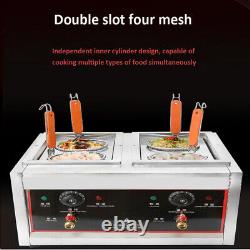 4 Baskets 11L+11L 2KW Electric / Pasta Cooking Machine Commercial Noodles Cooker