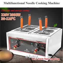 4 Baskets Electric Commercial 2KW Noodles Cooker / Pasta 11L+11L Cooking Machine
