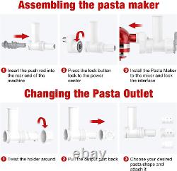 6-In-1 Pasta Maker Attachment for Kitchenaid Stand Mixers with 6 Different Shape