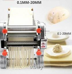 750W 110V Electric Pasta Maker Stainless Steel Noodle Roller Wonton Skin Machine