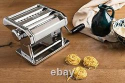 8356 Atlas Ampia Pasta Machine, Made In Italy, Chrome Ampia 150 Pasta Maker