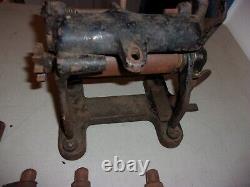 Antique Cast Iron Pasta Machine Hand Crank 4 rollers clamp to table