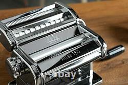 Atlas 150 Pasta Machine, Made in Italy, Includes Cutter, Hand Crank, and