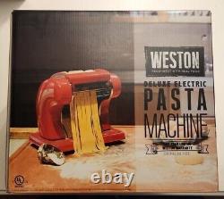 BRAND NEW! Factory Sealed! Weston 01-0601-W Deluxe Electric Pasta Machine Red