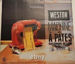 BRAND NEW! Factory Sealed! Weston 01-0601-W Deluxe Electric Pasta Machine Red