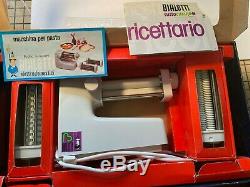 Bialetti Pasta Machine Electric Italy Three Attachments In Box Booklets Working