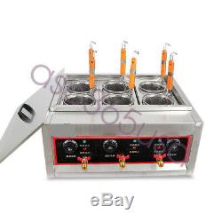 Commercial6 Holes Kitchen Pasta Cooker Noodles Pasta Cooking Machine 220VDining