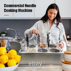 Commercial 6 Basket Electric Noodle Cooker Pasta Cooking Machine Filter Kitchen