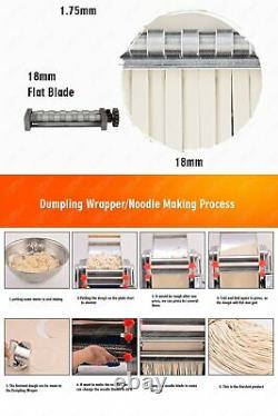 Commercial Electric Dough Roller Sheeter Noodle Pasta Dumpling Maker Machine