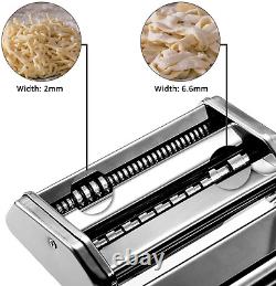 Delihom Pasta Maker Stainless Steel Pasta Machine, Cutter, Ravioli Attachment