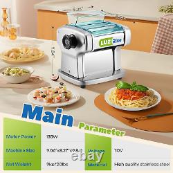 Electric Pasta Maker Automatic Noodle Machine Fresh Pasta Dough Roller Stainless