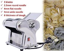 Electric Pasta Maker Machine Noodle Maker Stainless Steel Home Use with 3 Blades