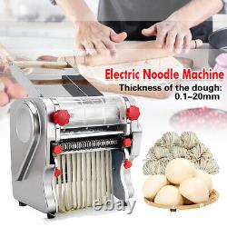 Electric Pasta Maker Noodle Machine Dumpling Skin Roller Steel Commercial Home