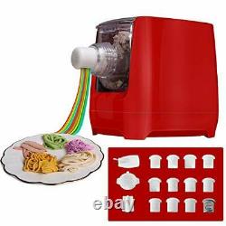 Electric Pasta Makers, Home Automatic Noodle Extruder Machine, 12 Noodle Red