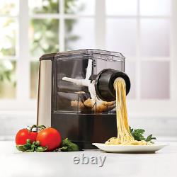 Electric Pasta and Noodle Maker Machine with Slow Juicer Attachment, Black