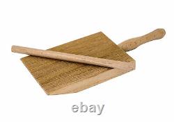 Garganelli Gnocchi Professional Pasta Maker Wood Paddle Slanted Ridge Board