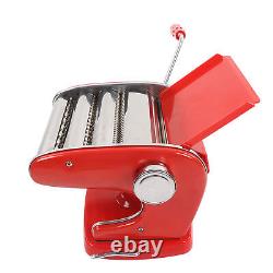 Hand Crank Pasta Machine Noodles Maker Red Suction Cup Type 3 Blades for Home