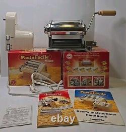 Imperia Pasta Facile Ravioli Machine & Motor iPasta Made Italy With Boxes Books