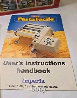 Imperia Pasta Facile Ravioli Machine & Motor iPasta Made Italy With Boxes Books