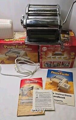 Imperia Pasta Facile Ravioli Machine & Motor iPasta Made Italy With Boxes Books