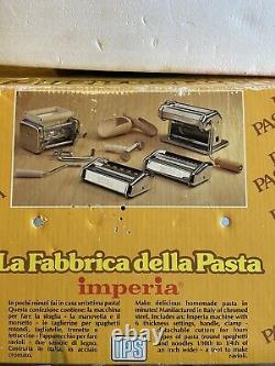 Imperia Pasta Machine Maker Deluxe Complete La fabbrica Della Pasta Factory Set