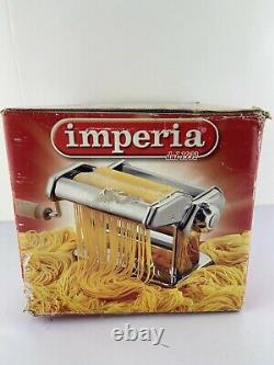 Imperia Pasta Maker Machine Heavy Duty Red Steel SP-150 Made in Italy NEVER USED