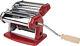 Imperia Pasta Maker Machine, Red, Made In Italy Heavy Duty Steel Construction