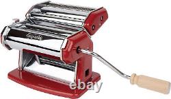 Imperia Pasta Maker Machine, Red, Made in Italy Heavy Duty Steel Construction