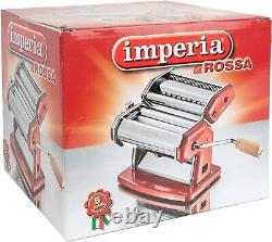 Imperia Pasta Maker Machine, Red, Made in Italy Heavy Duty Steel Construction