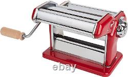 Imperia Pasta Maker Machine, Red, Made in Italy Heavy Duty Steel Construction