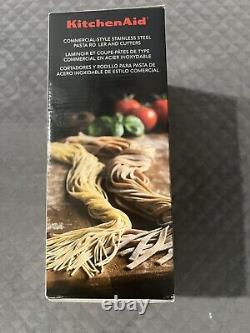 KitchenAid Attachment 3-Piece Pasta Roller Cutter Set Made in Italy Open Box New