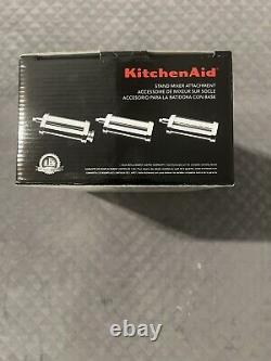 KitchenAid Attachment 3-Piece Pasta Roller Cutter Set Made in Italy Open Box New