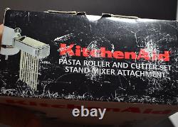 KitchenAid Stand Mixer Attachment 3Pc Pasta Roller & Cutter Set KPRA NEW