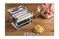 MARCATO Atlas 150 Pasta Machine, Made in Italy, Includes Cutter, Hand Crank