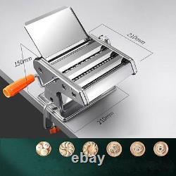 Manual Stainless Steel Linguine Pasta Maker Noodle Spaghetti Press Machine Cuter
