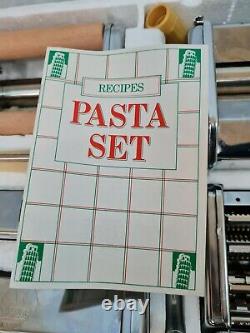 Marcato 6 Piece Pasta Set Inc Atlas Pasta Machine with 5 Attachments. Boxed